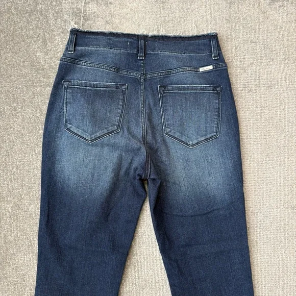 KanCan Jeans Womens 9/28 Distressed High Rise Button Fly Raw Hem Ankle Denim - Picture 10 of 11